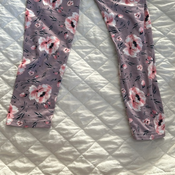 Girls Mauve Rose Printed Pull On Pants Size 2XL (6/7) - Picture 6 of 7